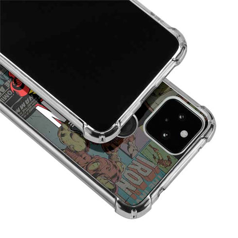 Marvel Classic Comics Iron Man Action Vintage Google Pixel 5 Clear Case